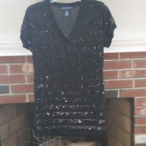 NWOT I.N.C Sequin Short Sleeve Tunic, Size XS